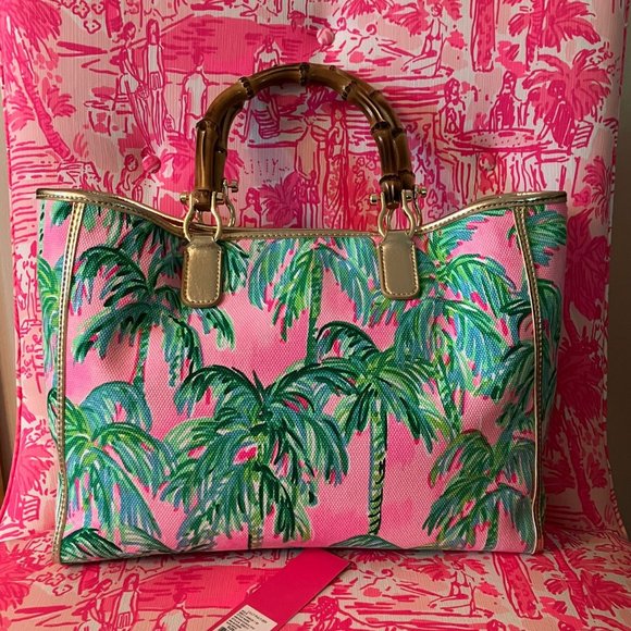 Lilly Pulitzer Suite Views Greydon Canvas Tote  NWT - Picture 4 of 6